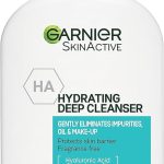 Garnier SkinActive Hydrating Deep Cleanser 250ml with hyaluronic acid, removes impurities, suitable for sensitive skin