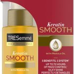 TRESemmé Keratin Smooth Hair Oil with Marula Oil for radiant shine and frizz control, 50ml bottle packaging