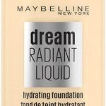 Maybelline Dream Radiant Liquid Foundation in Ivory with hyaluronic acid and collagen for 12H hydration