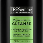 TRESemmé Replenish & Cleanse shampoo with vitamin complex for deep cleansing and salon-quality hair care 900ml